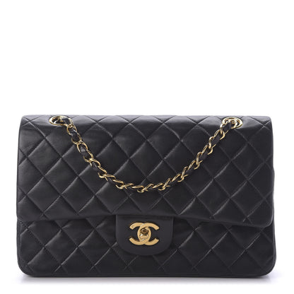 Chanel Lambskin Quilted Medium Double Flap Black 1 of 9