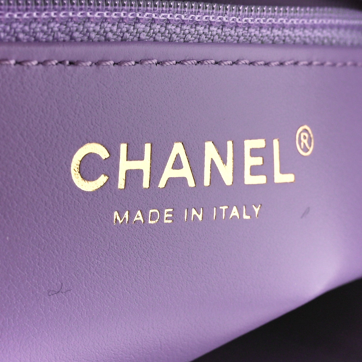 Chanel Shiny Aged Calfskin Quilted Nano Kelly Shopper Lilac 7 of 11