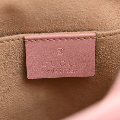 Gucci Calfskin Matelasse Small GG Marmont Chain Shoulder Bag Wild Rose 6 of 14