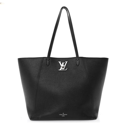 Louis Vuitton Calfskin Lockme Cabas Black 1 of 12