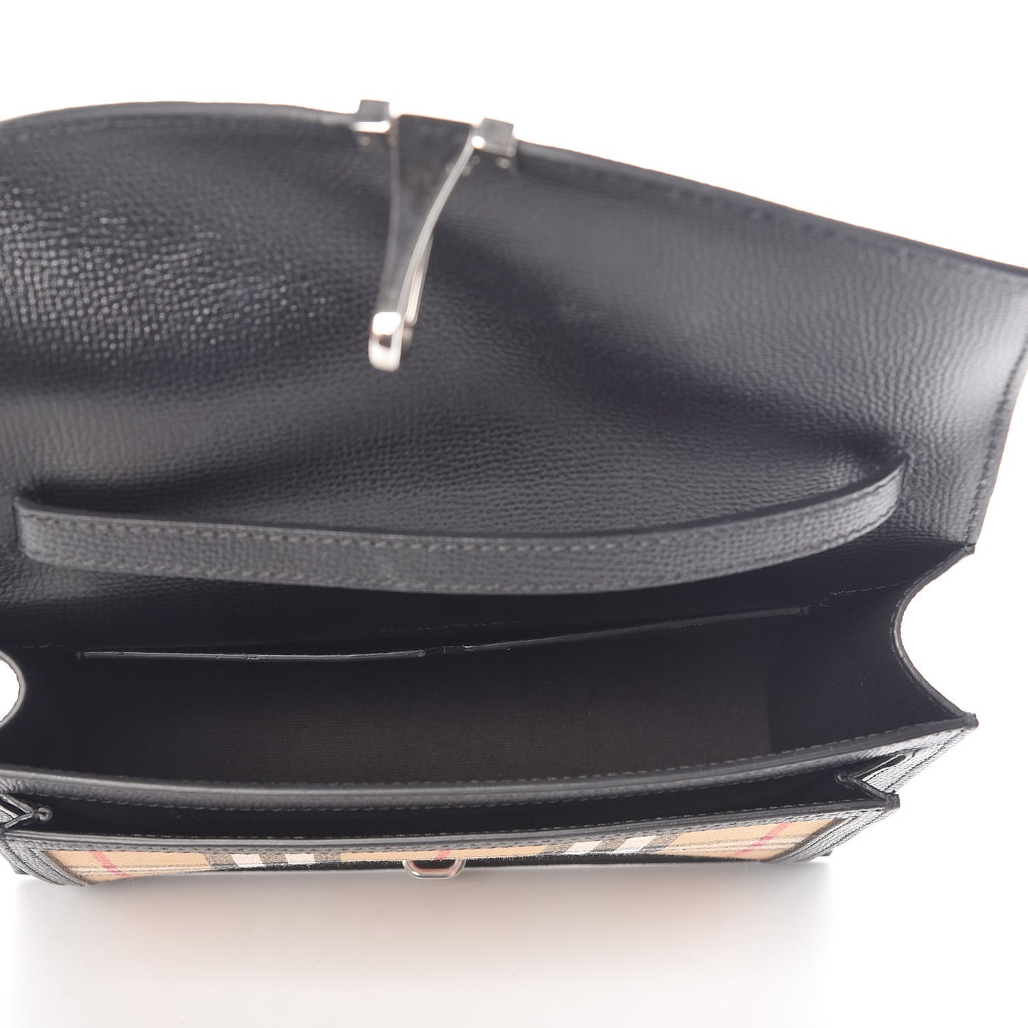 House Check Derby Calfskin Small Macken Crossbody Bag Black