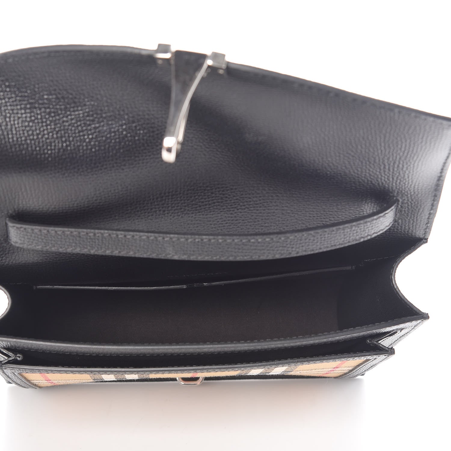 Burberry House Check Derby Calfskin Small Macken Crossbody Bag Black 5 of 7