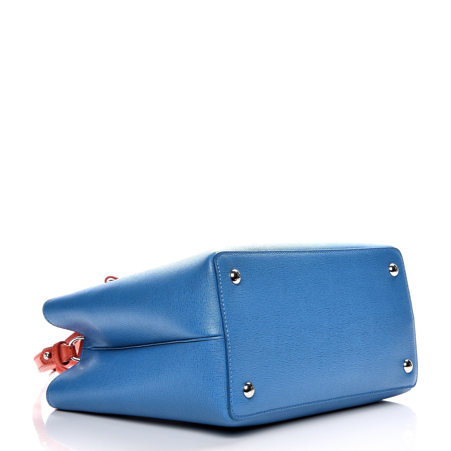 Fendi Vitello Elite Monster Petite 2Jours Tote Blue Royal Papavero Multicolor 5 of 10
