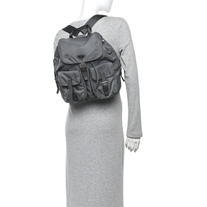 Prada Tessuto Nylon Saffiano Medium Backpack Anthracite 2 of 10