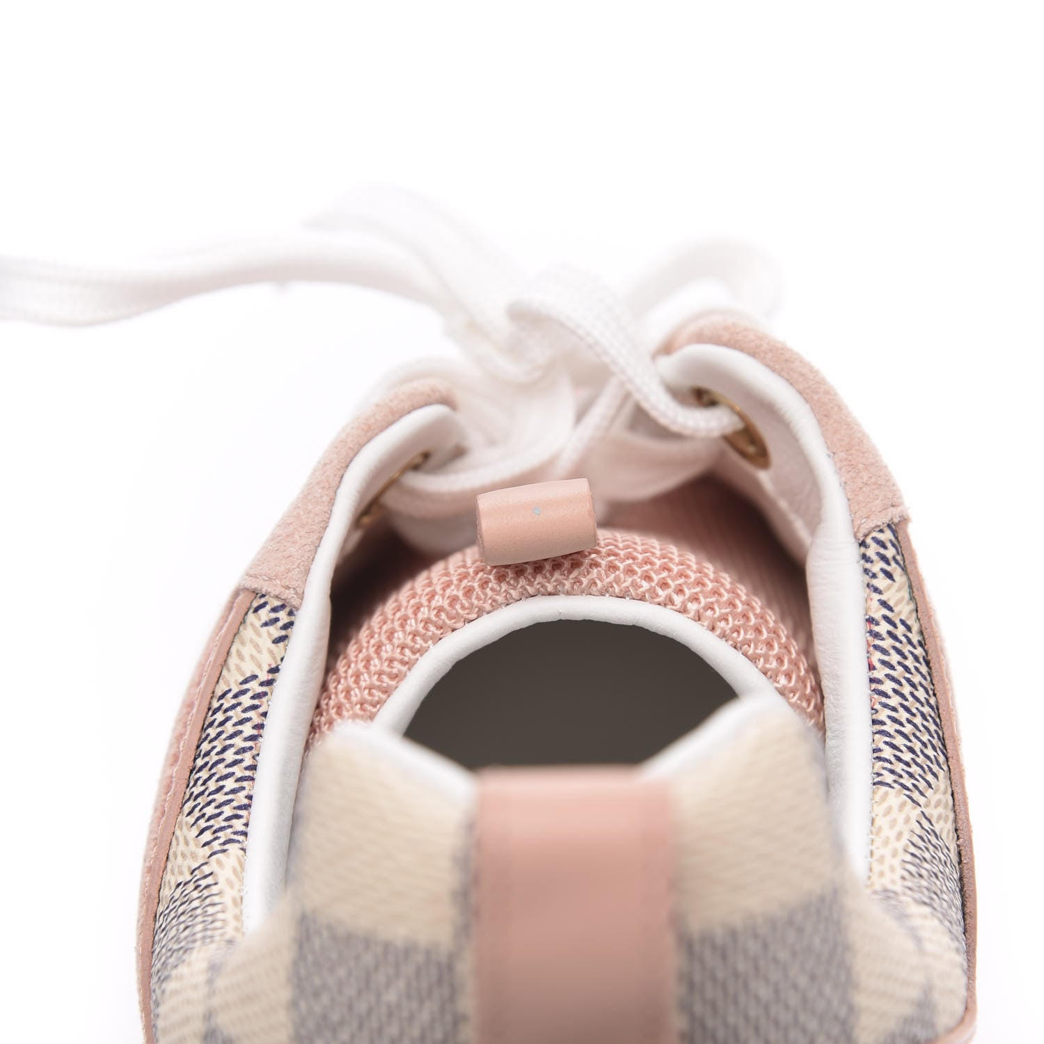 Louis Vuitton Suede Damier Azur Run Away Sneakers 36.5 Pink 9 of 9