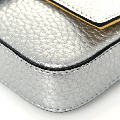 Fendi Cuoio Romano Lux Selleria Micro Belt Baguette Charm Argento 6 of 13