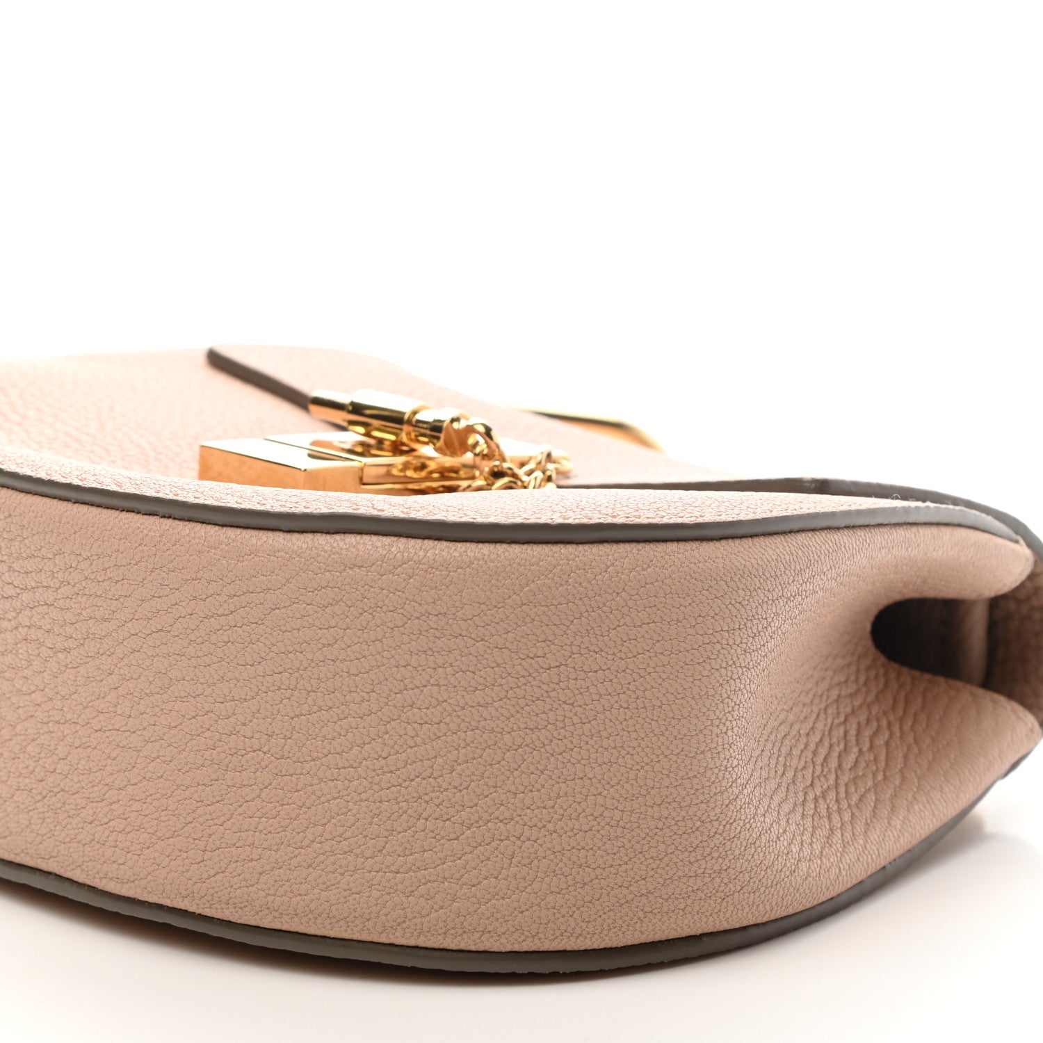 Chloe Grained Lambskin Mini Drew Shoulder Bag Cement Pink 10 of 10