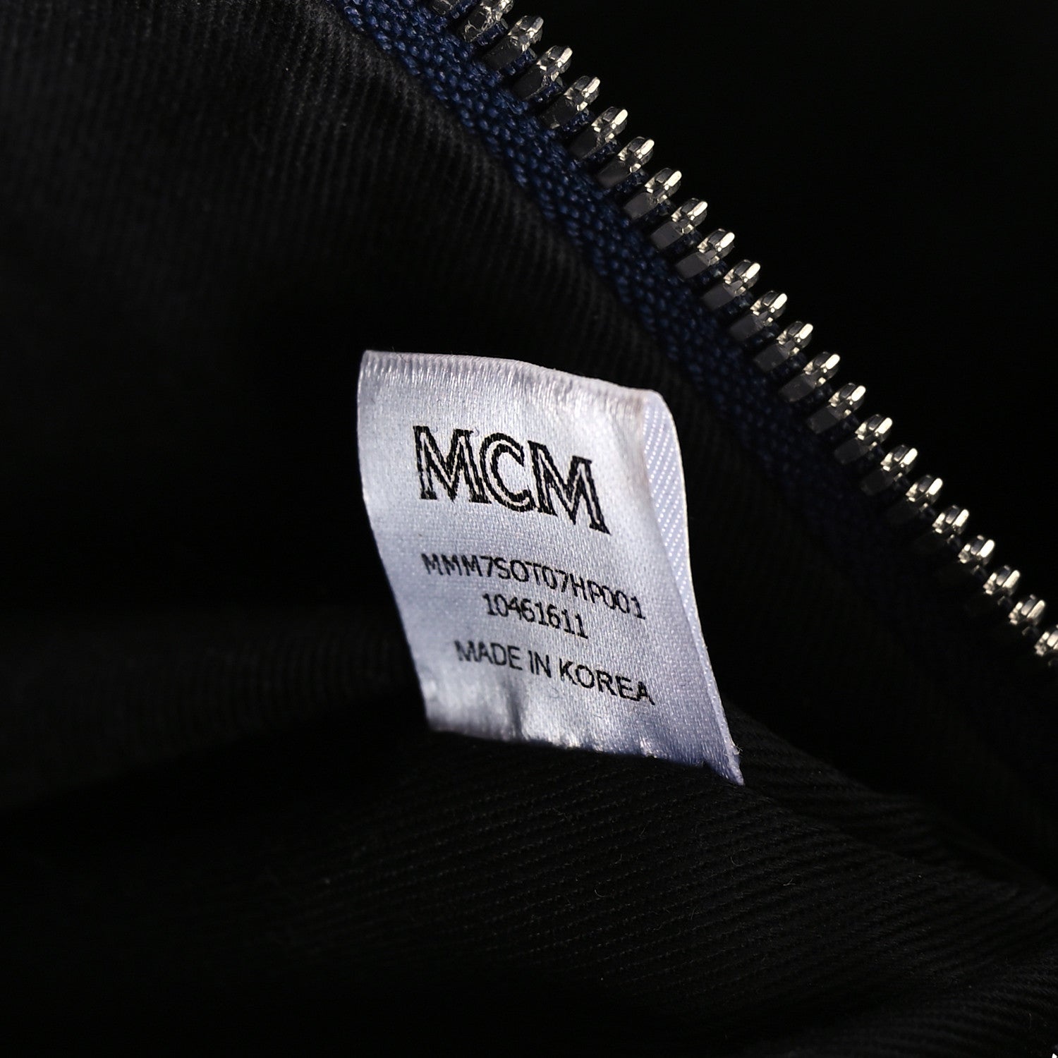 MCM Calfskin Messenger Bag Blue 7 of 11