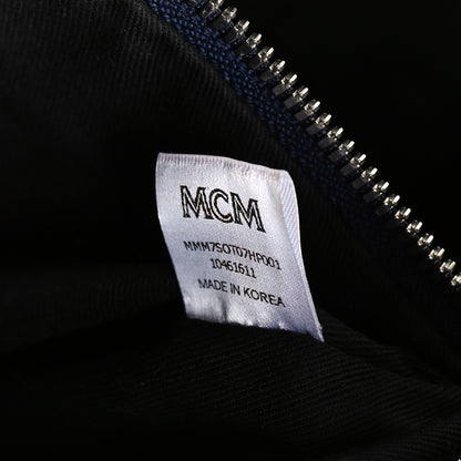 MCM Calfskin Messenger Bag Blue 7 of 11
