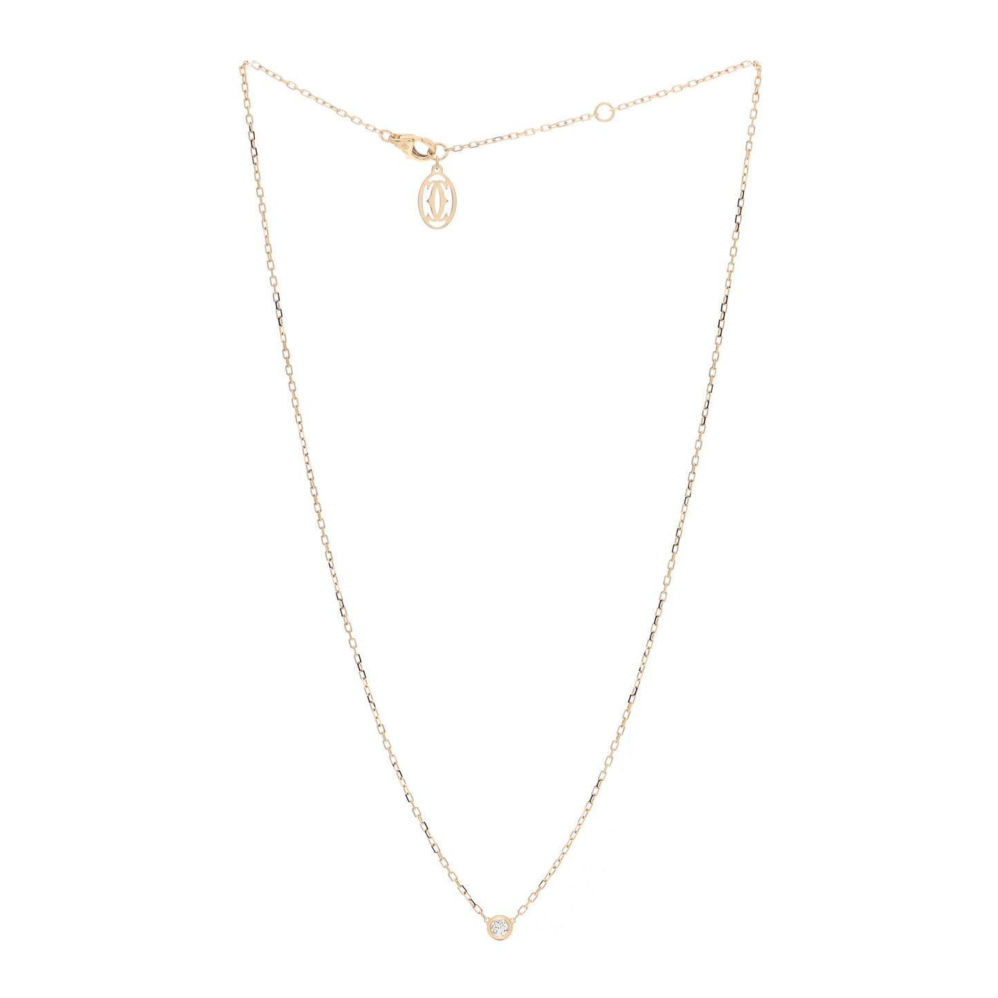 18K Yellow Gold Diamond SM D'Amour Pendant Necklace
