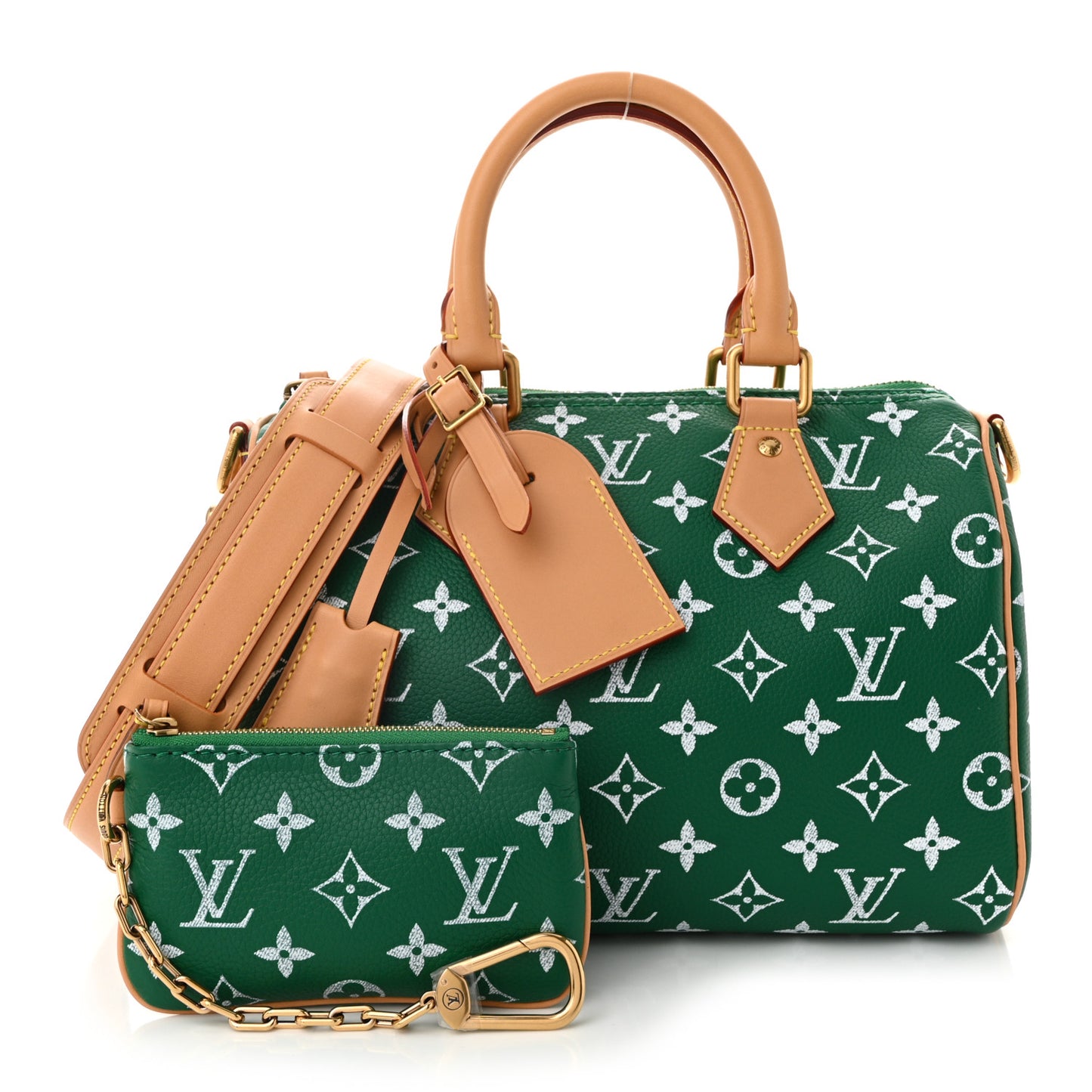 Calfskin Monogram Speedy P9 Bandouliere 25 Green