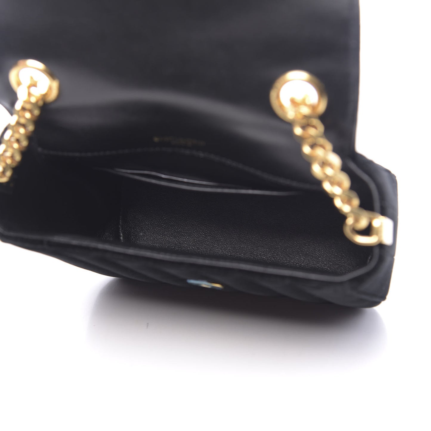 Velvet Matelasse Small Vicky Chain Bag Black