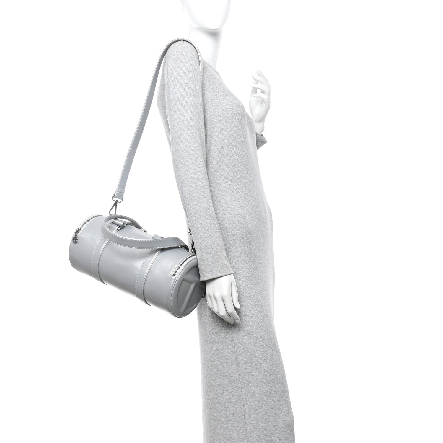 Telfar Vegan Leather Medium Duffle Silver 2 of 9
