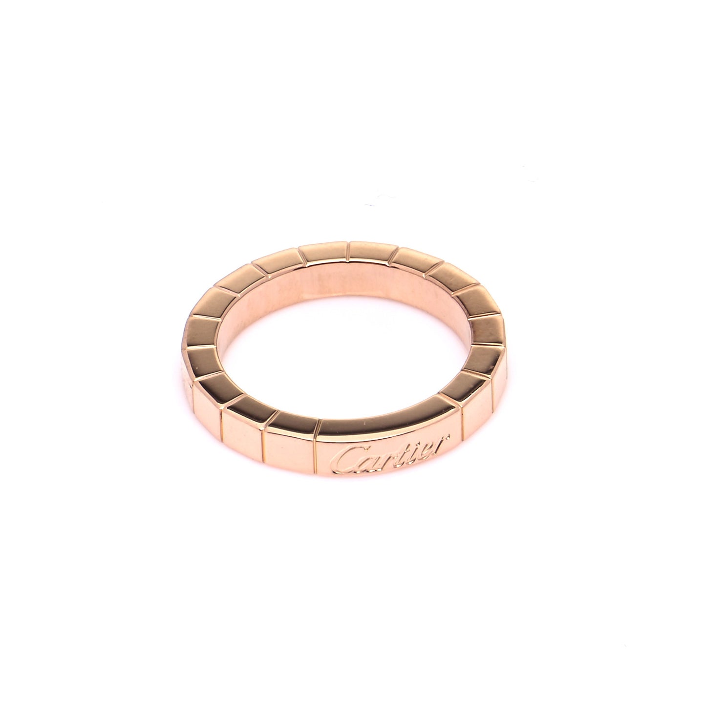 18K Pink Gold 3mm Lanieres Ring 48 4.5