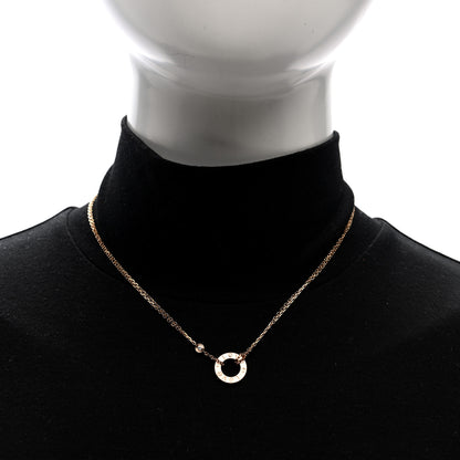 Cartier 18K Pink Gold 2 Diamond LOVE Necklace 2 of 4