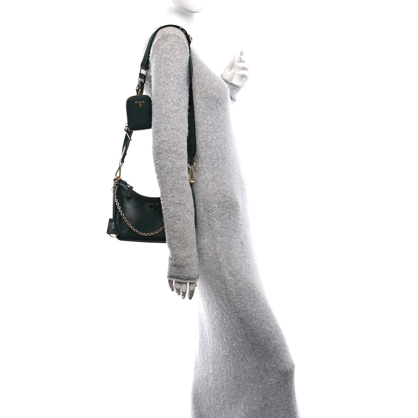 Saffiano Lux Re-Edition 2005 Shoulder Bag Smeraldo