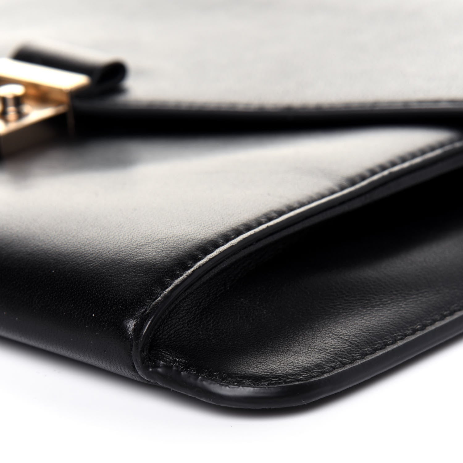 Christian Dior Calfskin Envelope Chain Clutch Black 10 of 12