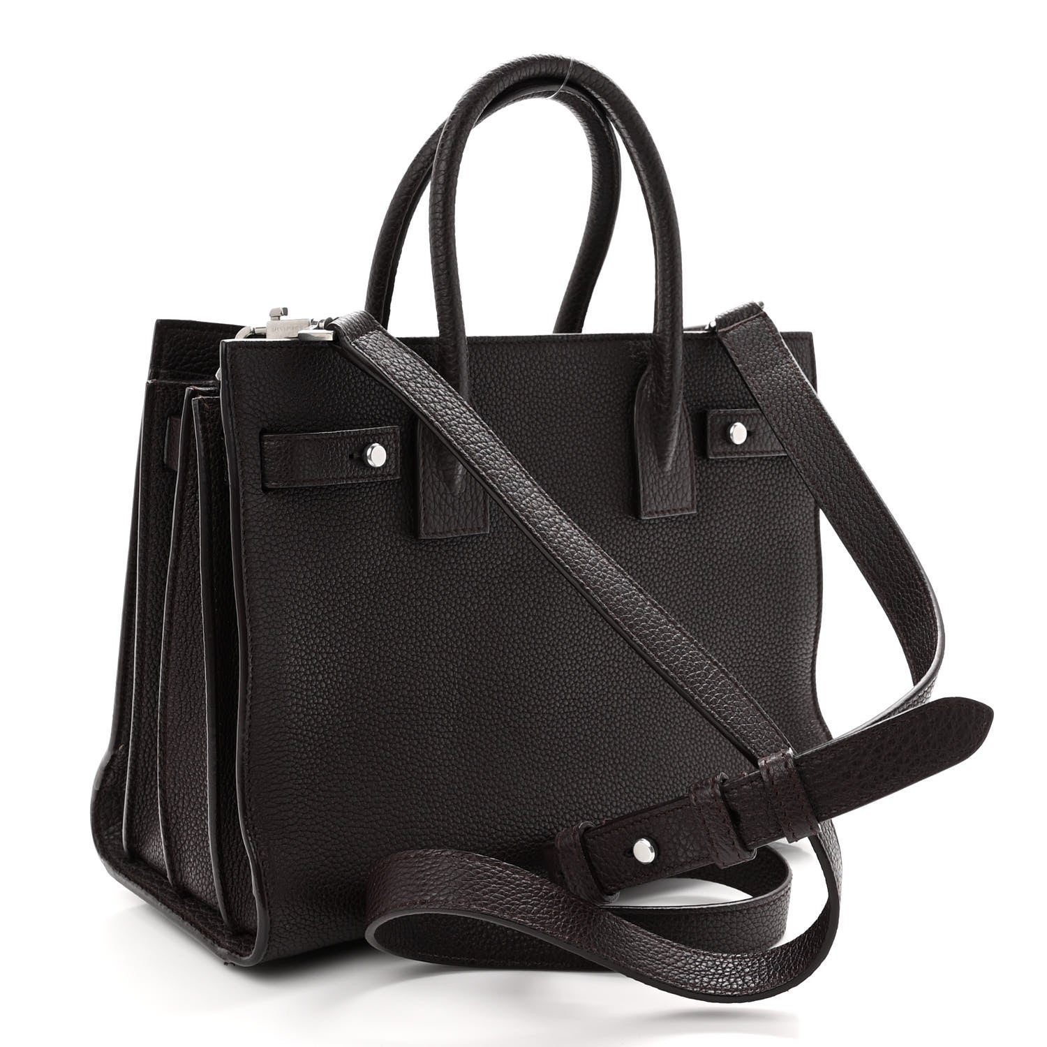 Saint Laurent Grained Calfskin Baby Supple Sac De Jour Bordeaux 3 of 9