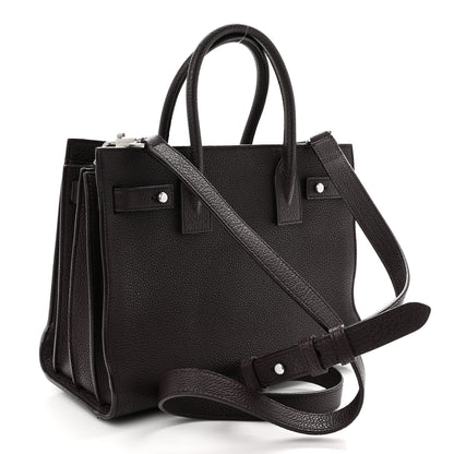 Saint Laurent Grained Calfskin Baby Supple Sac De Jour Bordeaux 3 of 9