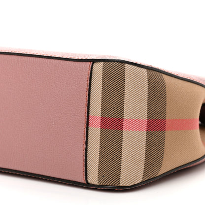 Burberry Soft Grain Calfskin House Check Small Helmsley Crossbody Dusty Pink 11 of 16