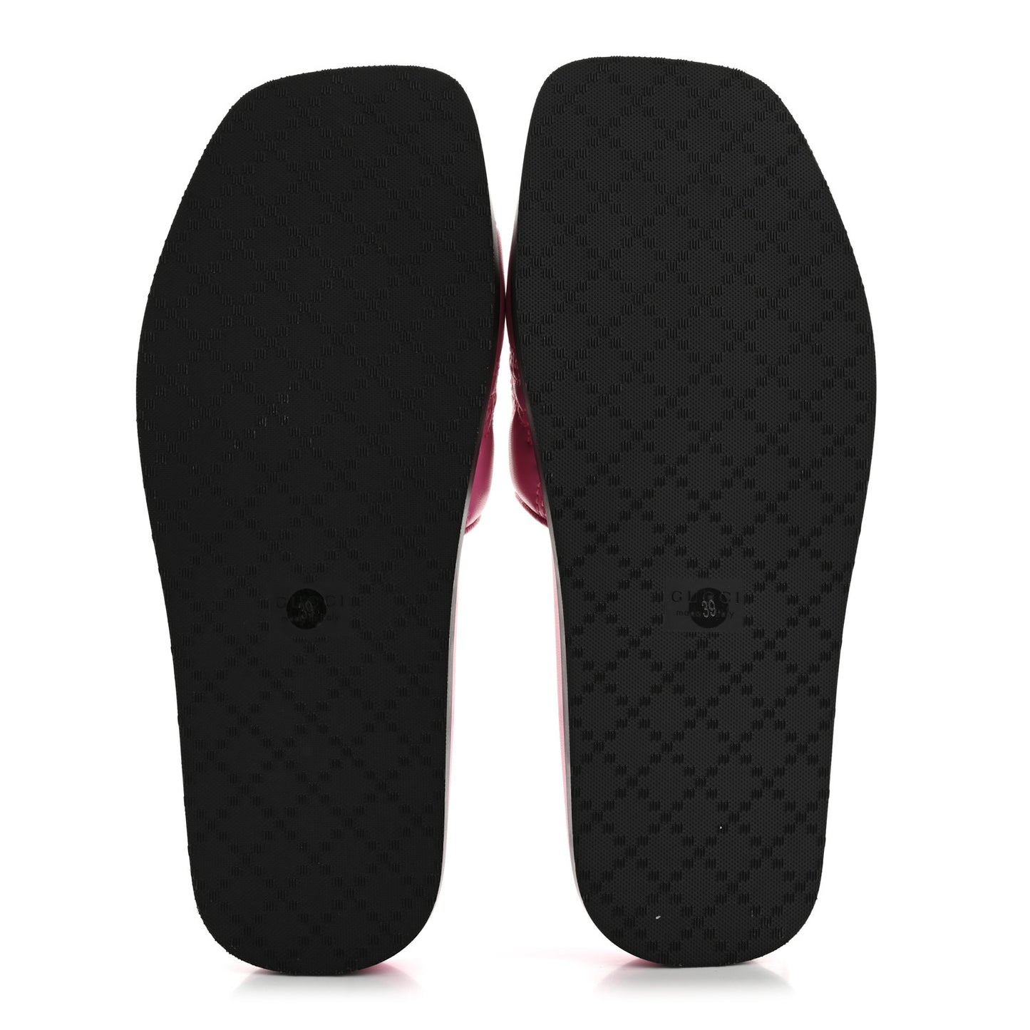 Nappa GG Matelasse Flat Slide Sandals 39 Bon Bon