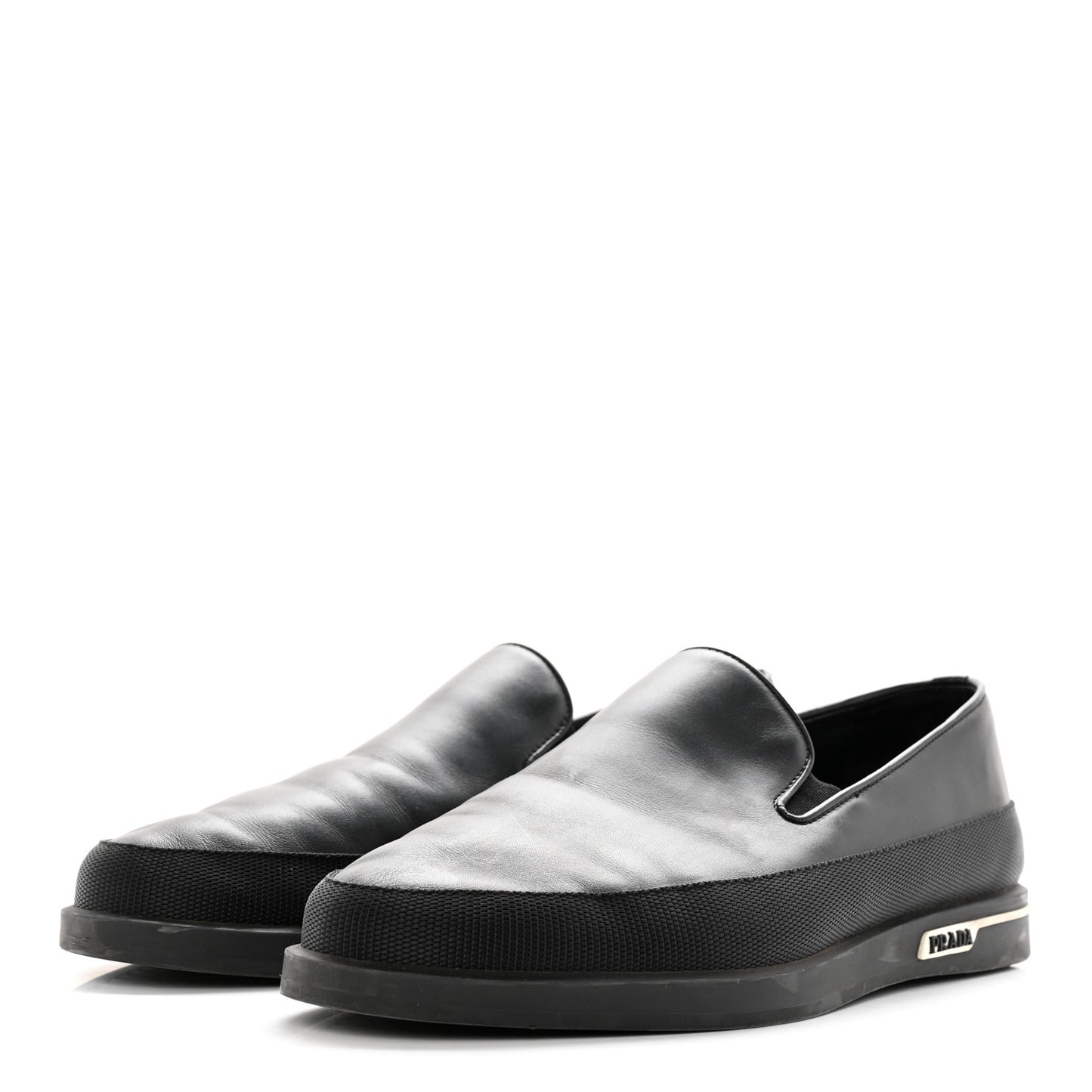 Calfskin Mens Slip On Sneakers 8 Black