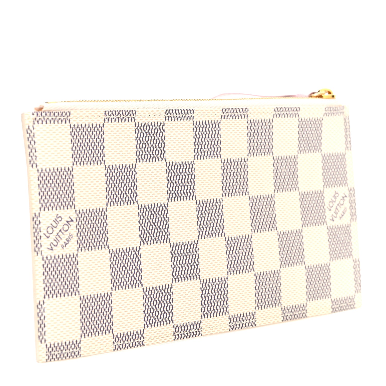 Louis Vuitton Damier Azur Felicie Chain Wallet Zippered Insert Rose Ballerine 3 of 6