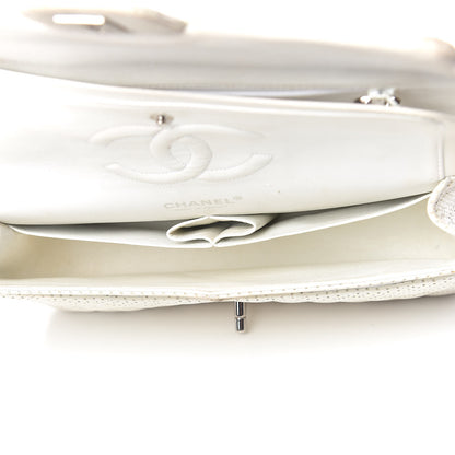 Chanel Lambskin Perforated Medium Double Flap White 5 of 26