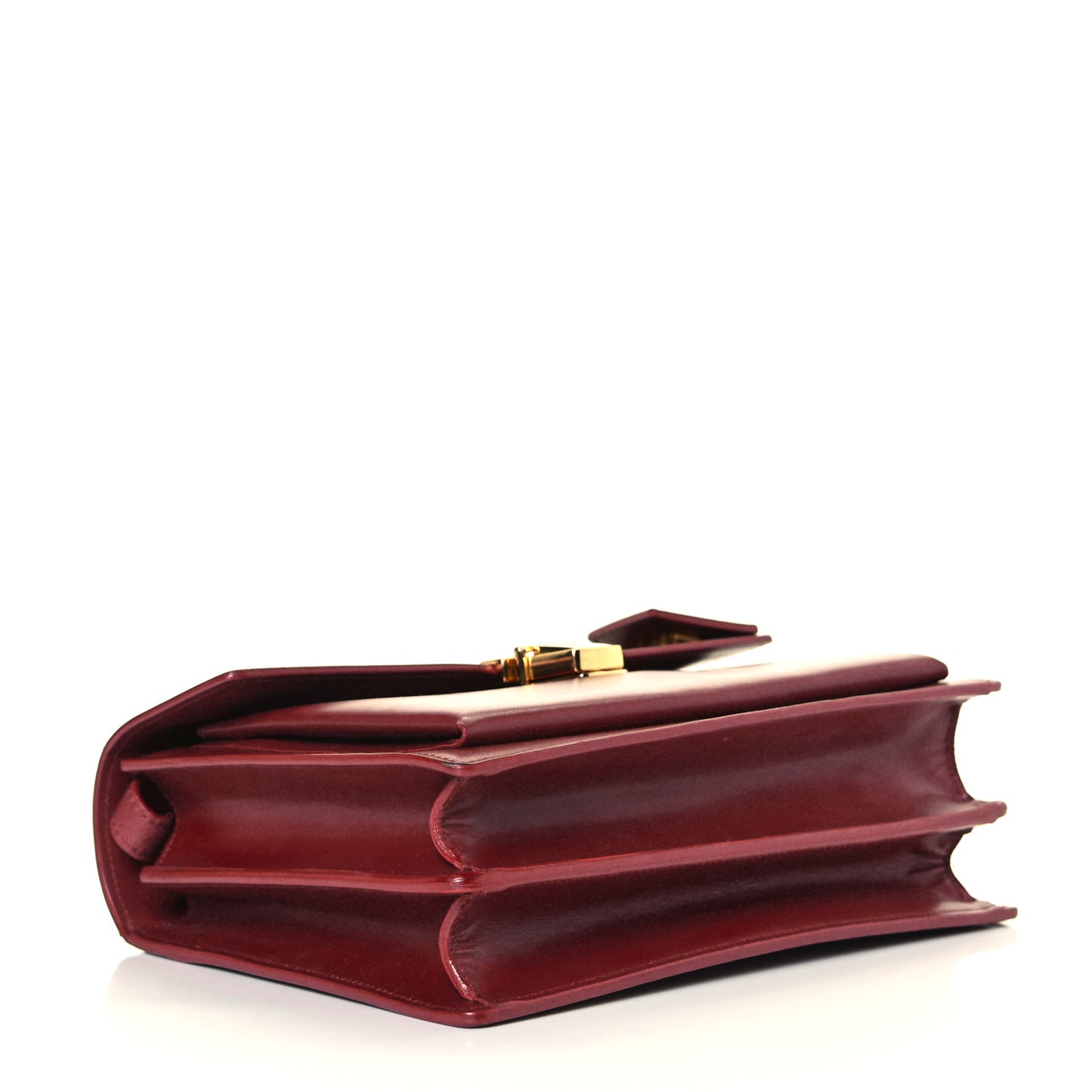Smooth Calfskin Medium High School Satchel Red