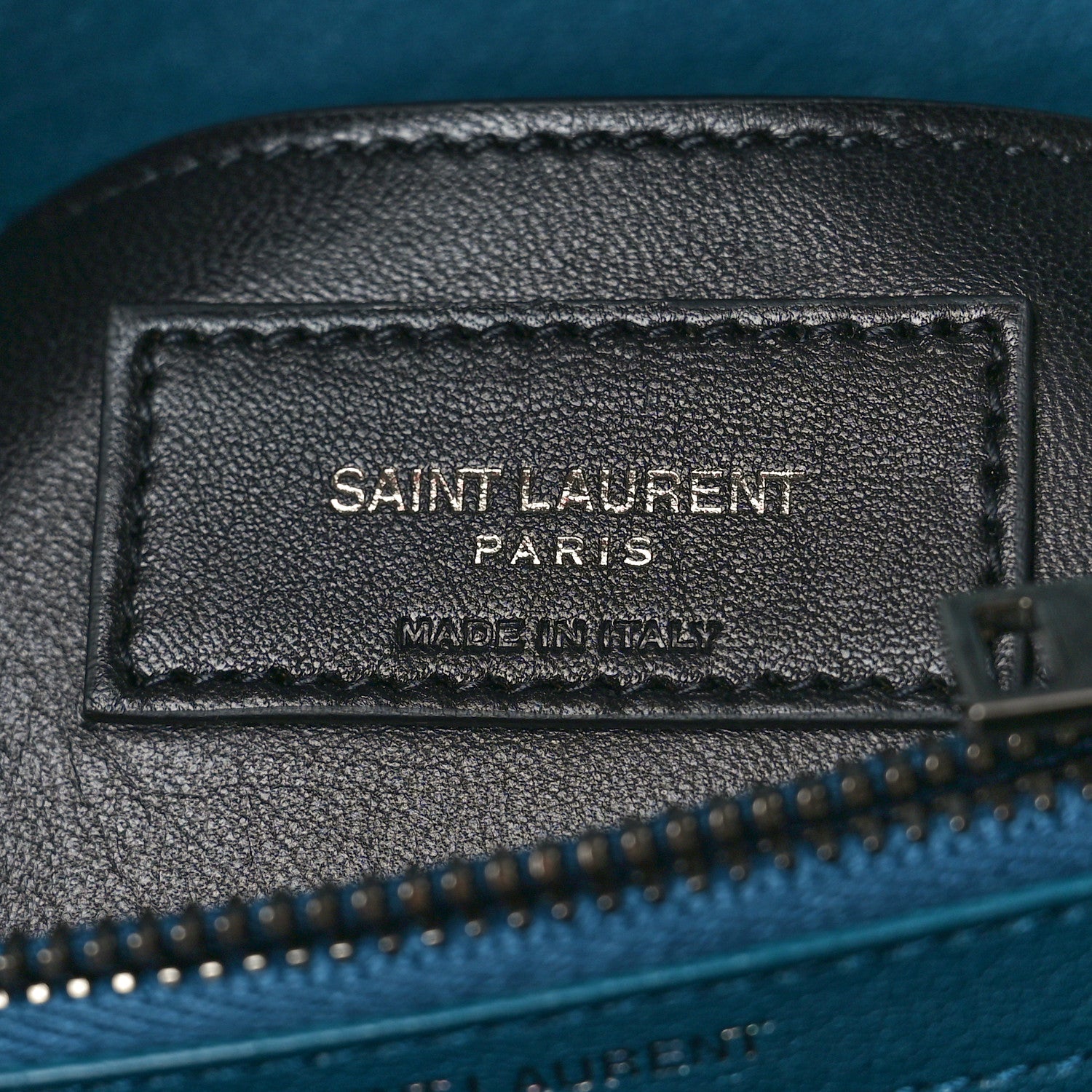 Saint Laurent Sheepskin Matelasse Chevron Monogram Medium College Bag Petrol Green 7 of 11