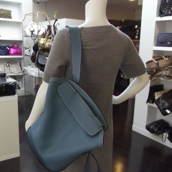 Clemence Sherpa Backpack Blue Jean