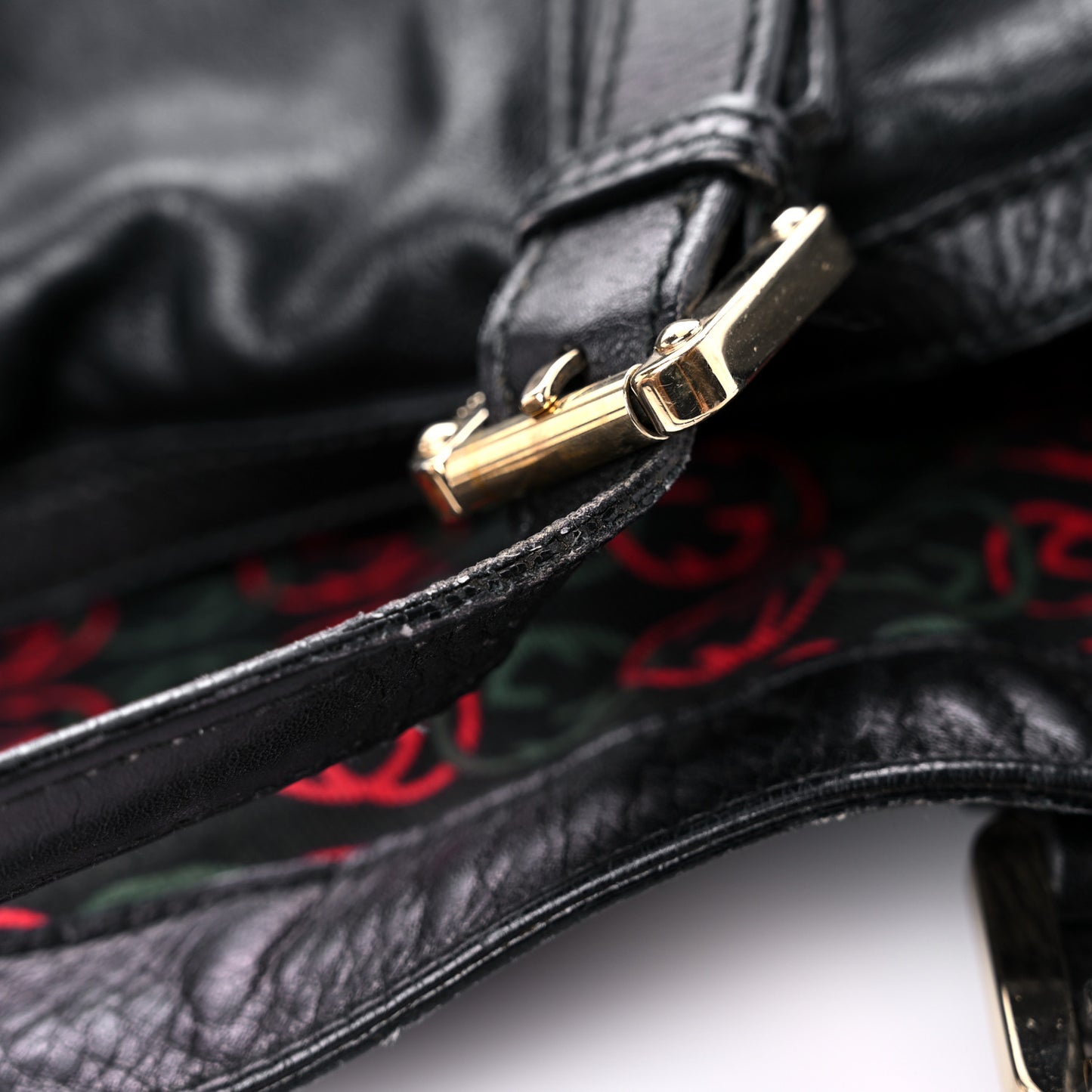 Calfskin Large Britt Shoulder Bag Black