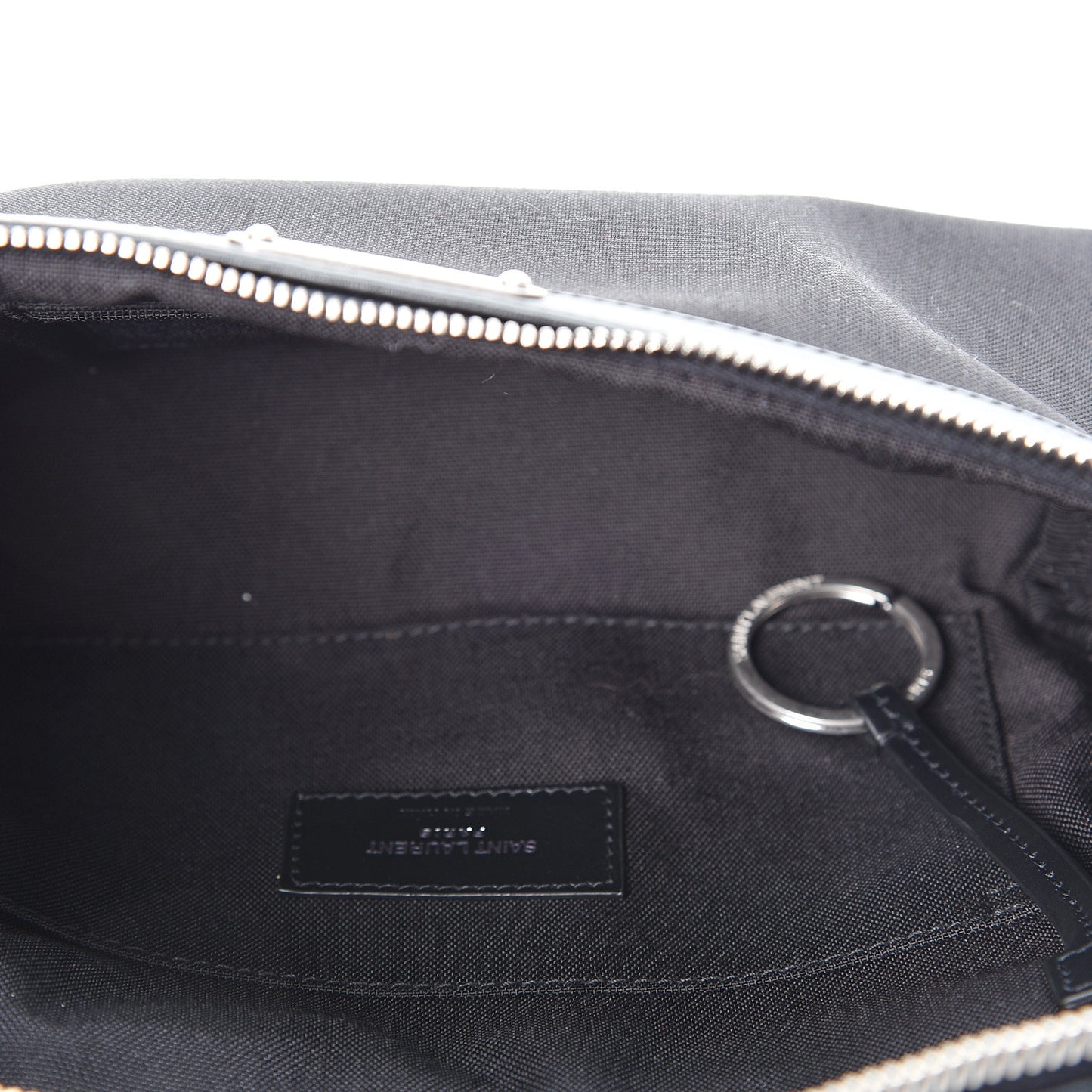 Canvas Calfskin City Belt Bag Black