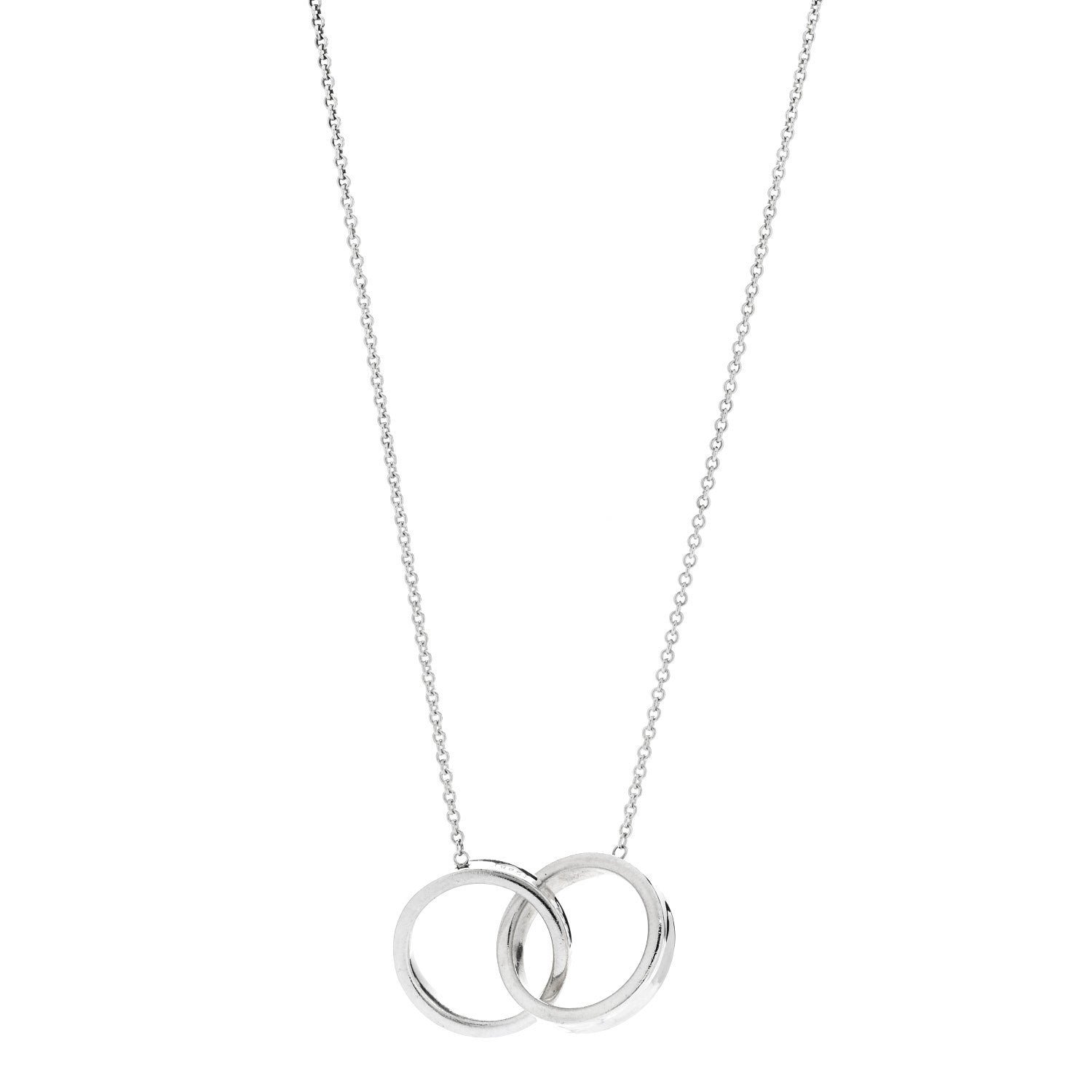 Tiffany Sterling Silver Large 1837 Interlocking Circles Pendant Necklace 1 of 6