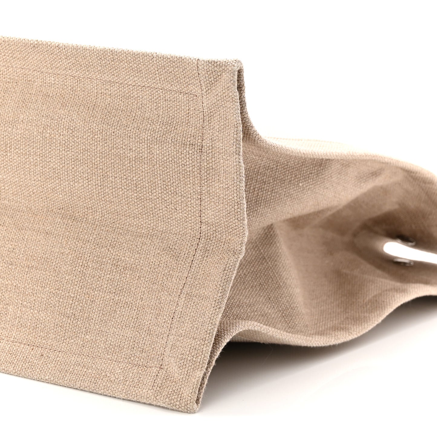 Linen Calfskin Rive Gauche Tote Greggio Natural