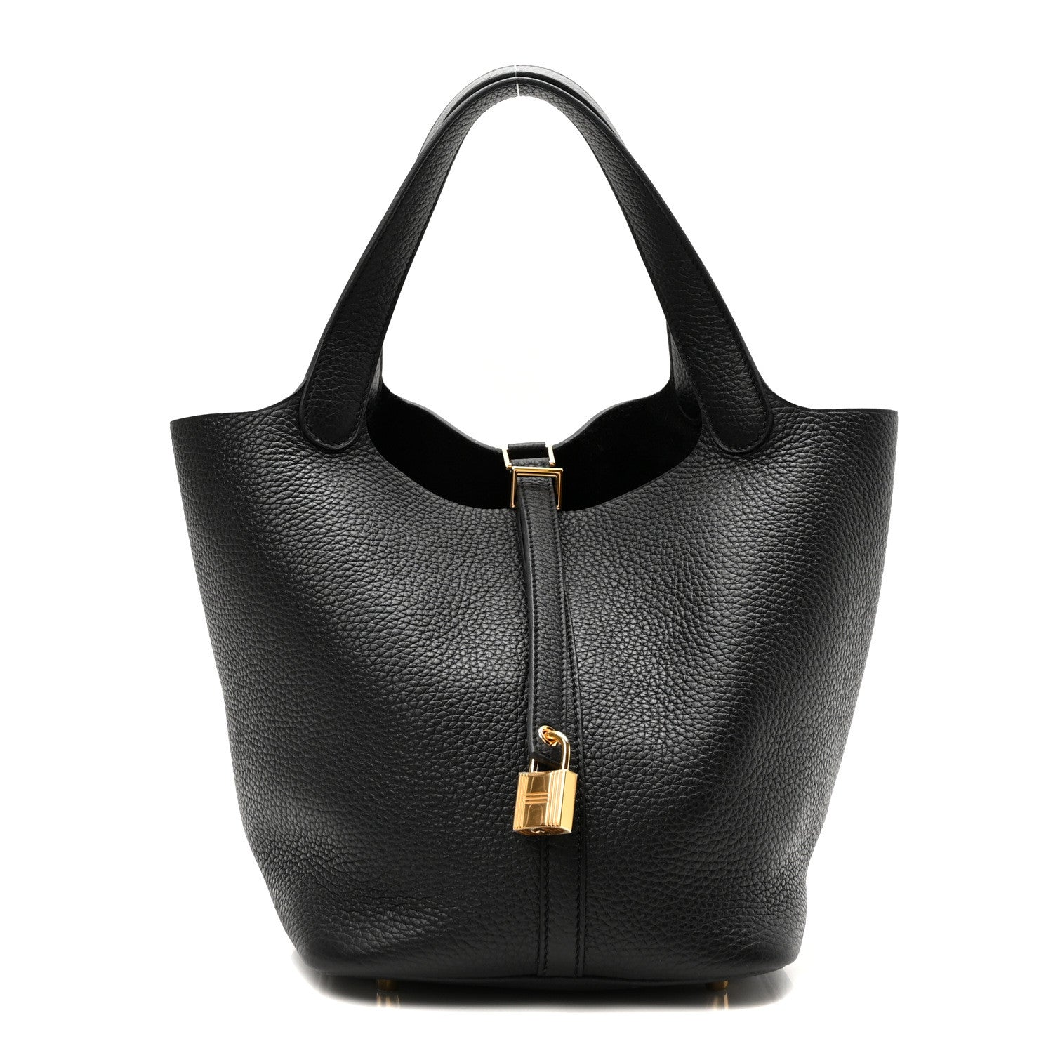 Hermes Taurillon Clemence Picotin Lock 22 MM Black 1 of 9