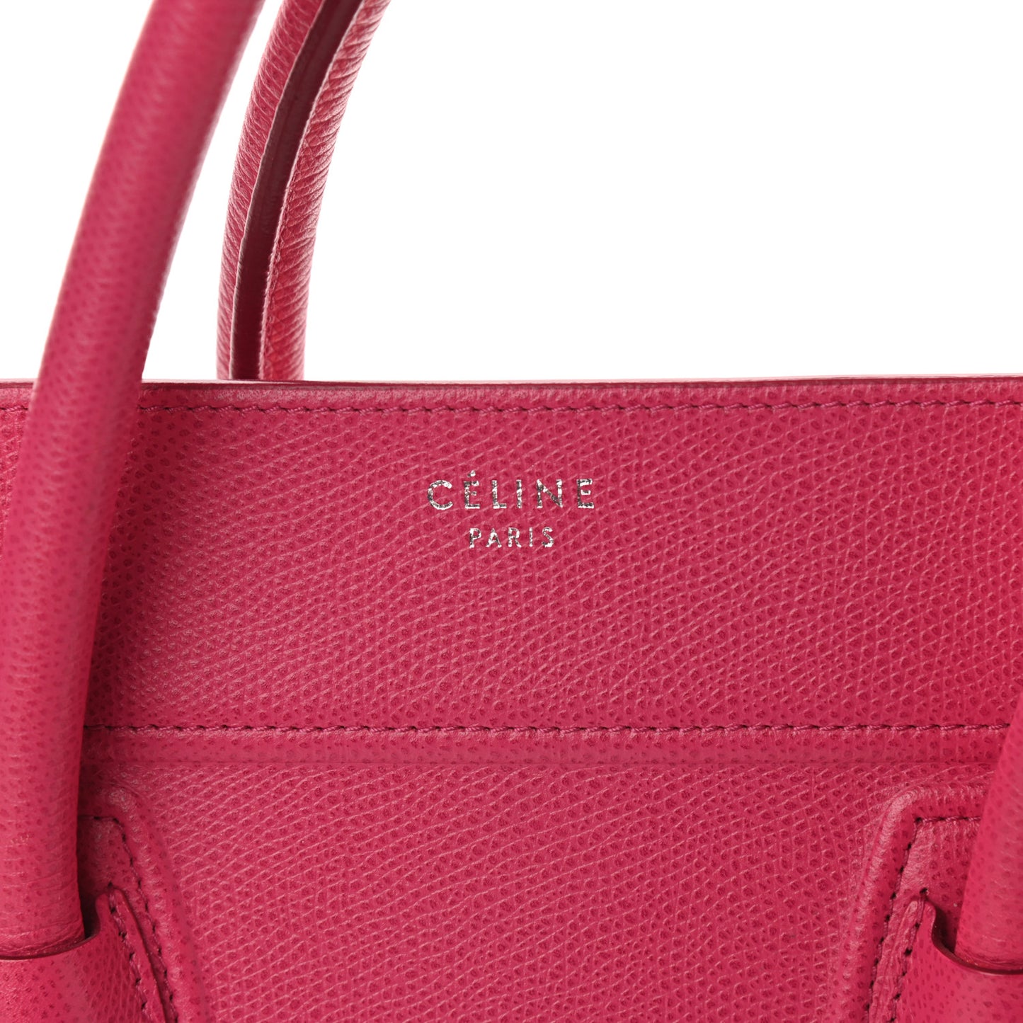 Grained Calfskin Medium Phantom Luggage Fuchsia