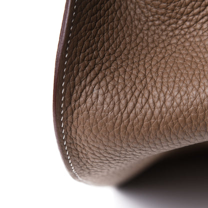 Hermes Taurillon Clemence Jypsiere 28 Etoupe 12 of 13