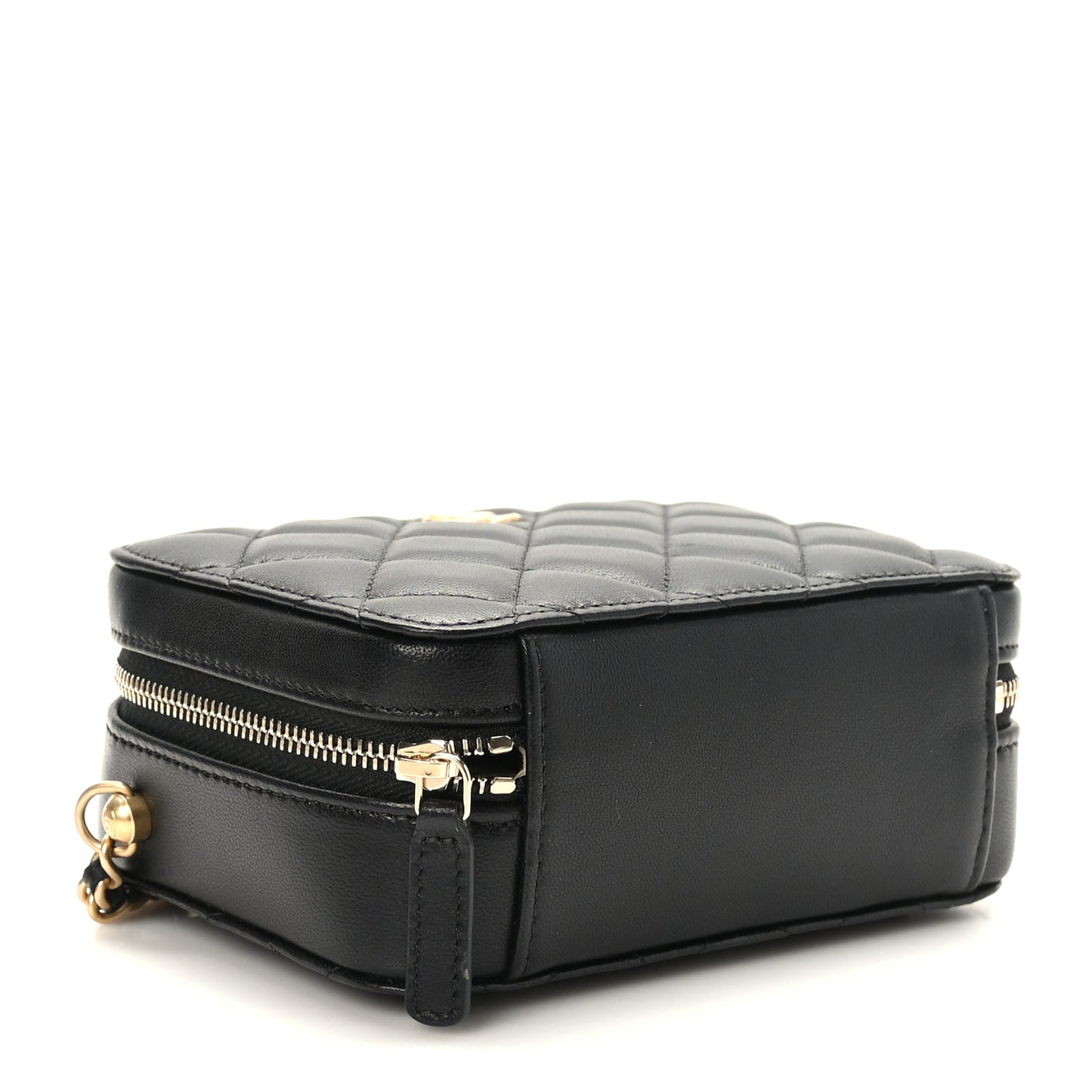 Lambskin Quilted CC Pearl Crush Camera Case Black