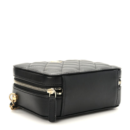 Chanel Lambskin Quilted CC Pearl Crush Camera Case Black 3 of 9
