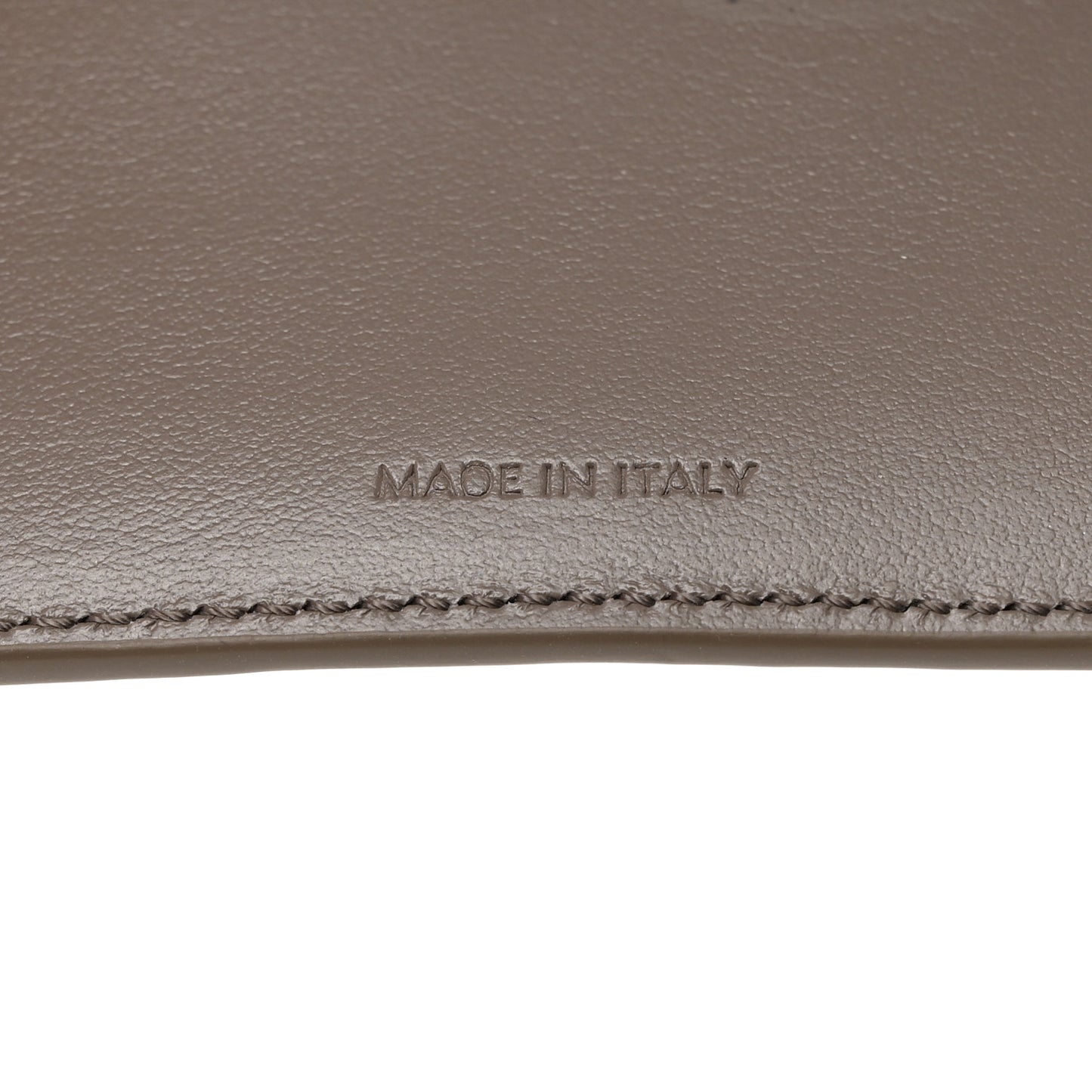 Grained Calfskin Small Multifunction Strap Wallet Pebble Mineral