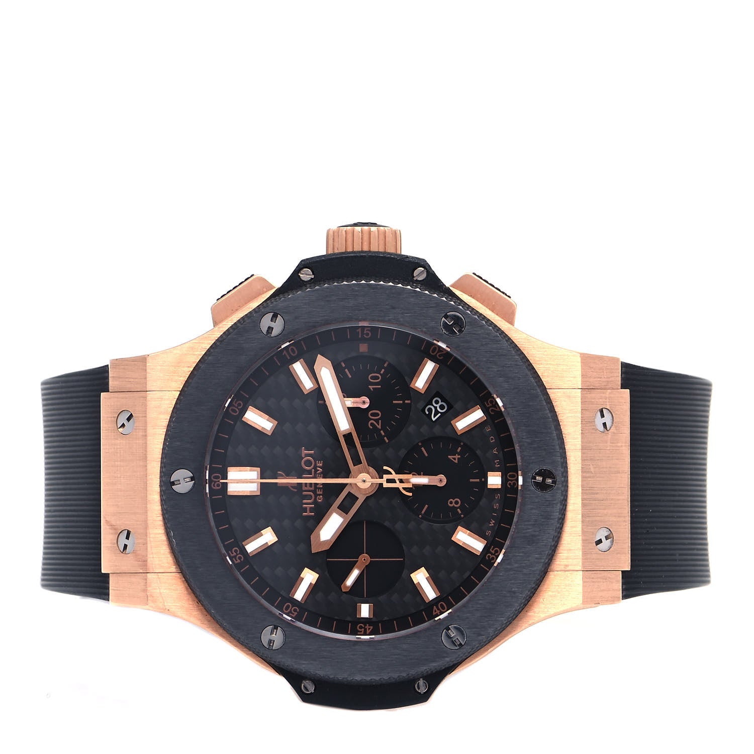 Hublot 18K Rose Gold Titanium Rubber 44mm Big Bang Evolution Automatic Watch Black 301.PM.1780. RX 2 of 5
