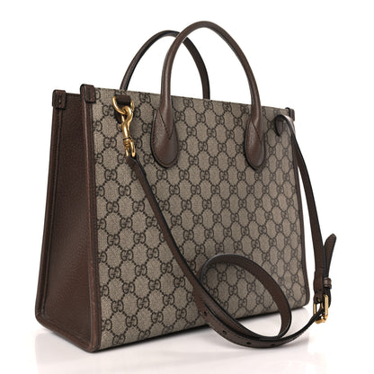 Gucci X DISNEY GG Supreme Monogram Donald Duck Retro Interlocking G Tote Bag Beige Multicolor New Acero 3 of 11