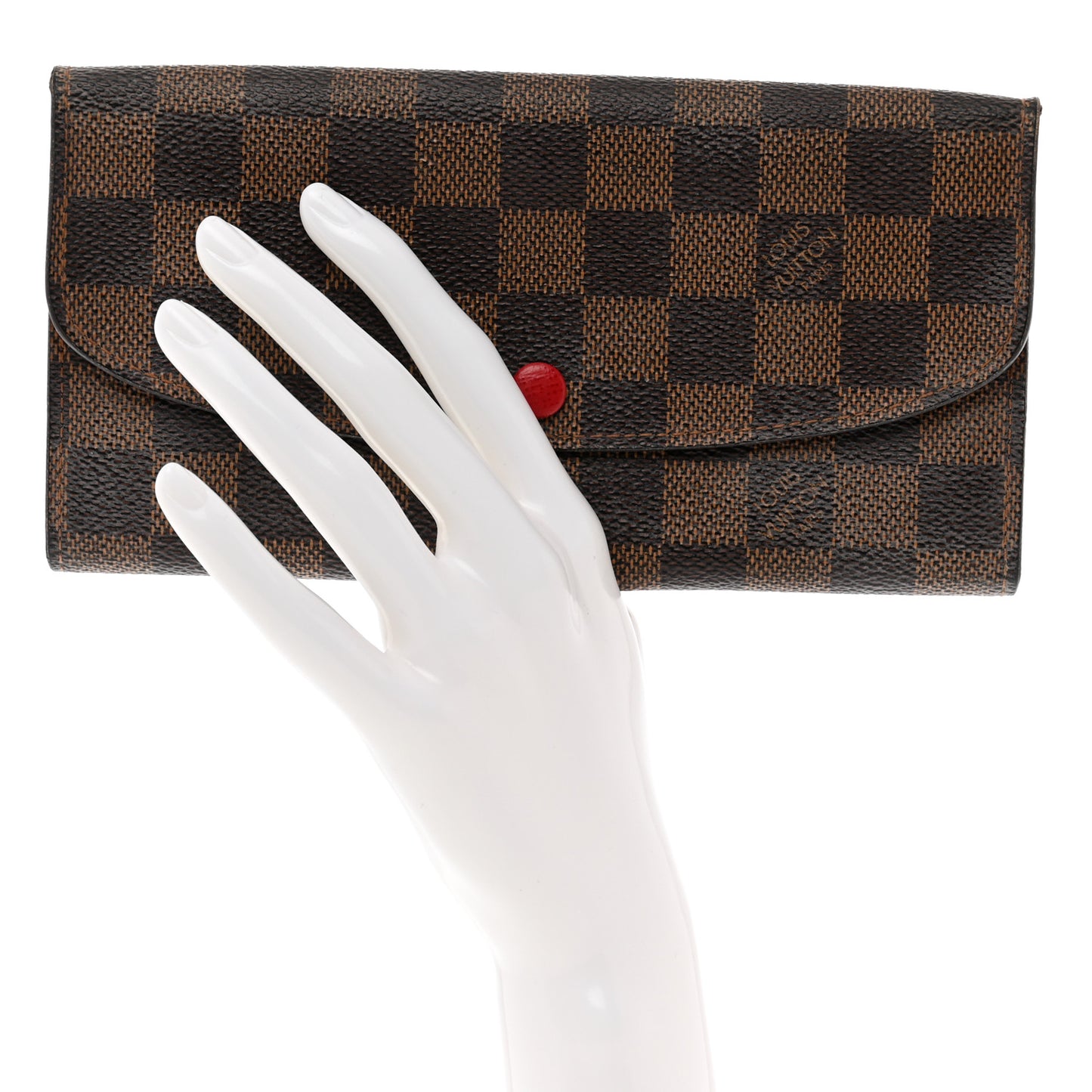 Damier Ebene Emilie Wallet Red
