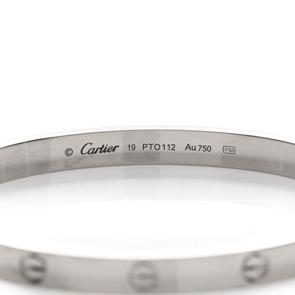 Cartier 18K White Gold LOVE Bracelet 19 5 of 5