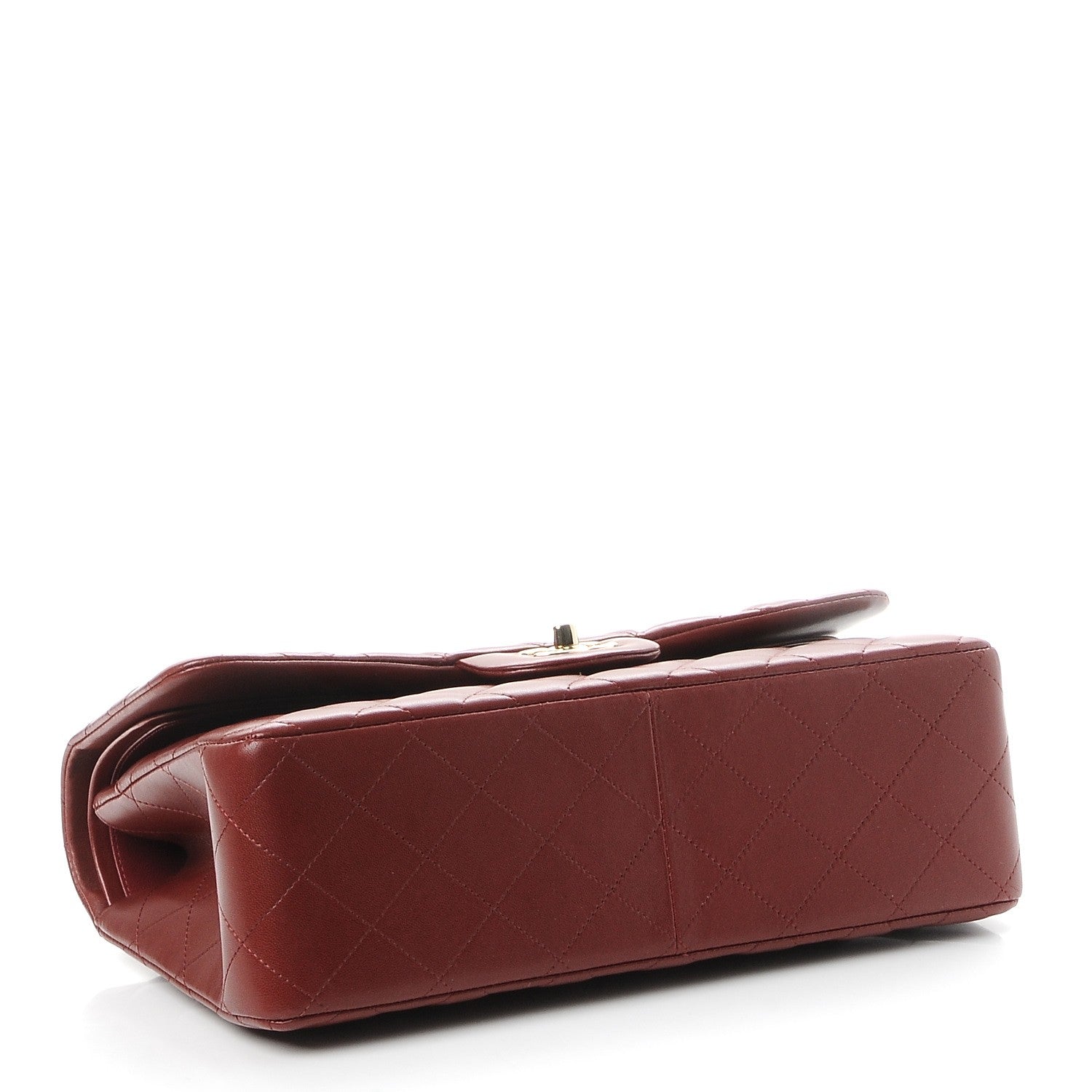 Chanel Lambskin Quilted Jumbo Double Flap Burgundy 5 of 9