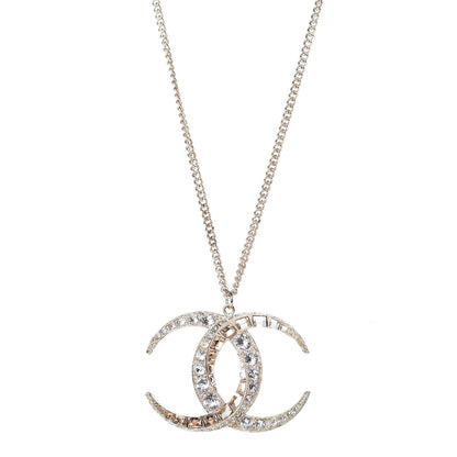 Chanel Baguette Crystal Moon CC Necklace Gold 1 of 5