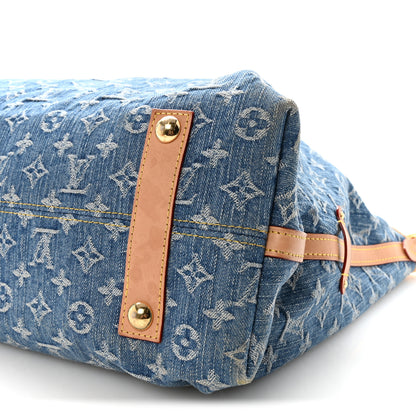 Louis Vuitton Monogram Denim CarryAll MM Blue 10 of 10