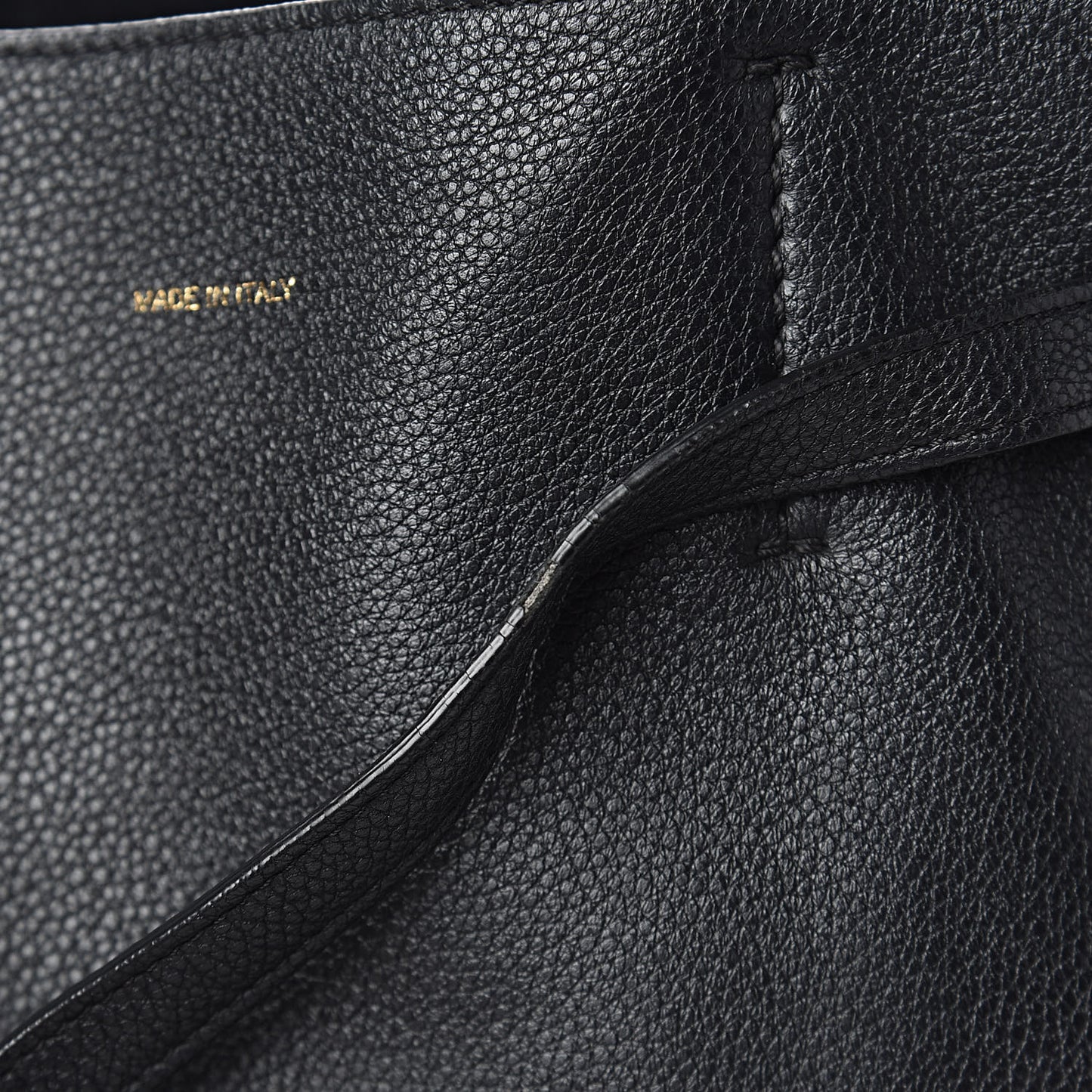 Soft Grained Calfskin Small Belt Cabas Phantom Black