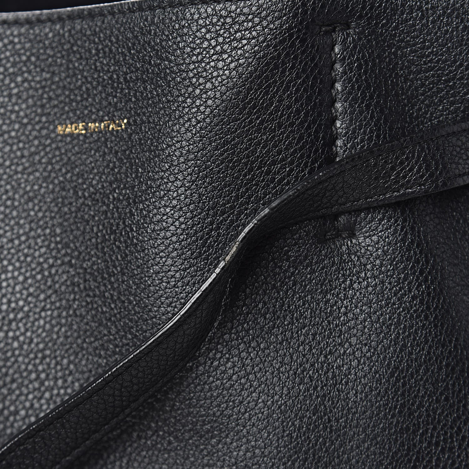 Celine Soft Grained Calfskin Small Belt Cabas Phantom Black 9 of 11